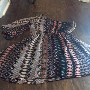 One shoulder print dress